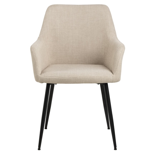 Krzesło Lizzy z podłokietnikami beżowe - ACTONA